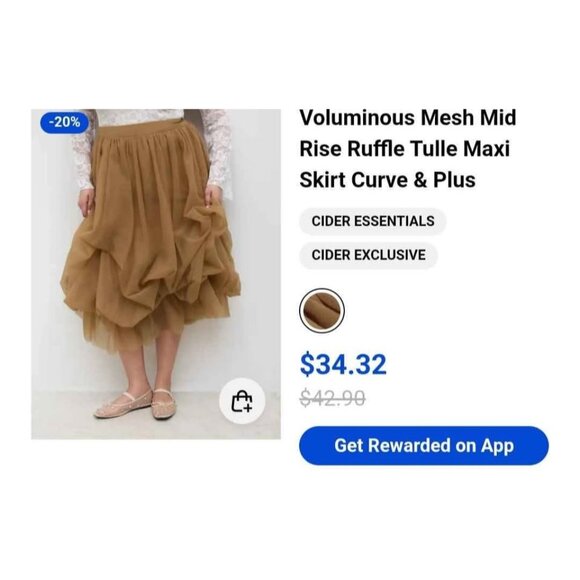 Cider brand tulle brown layered skirt free shipping size small new with tags - Picture 10 of 10